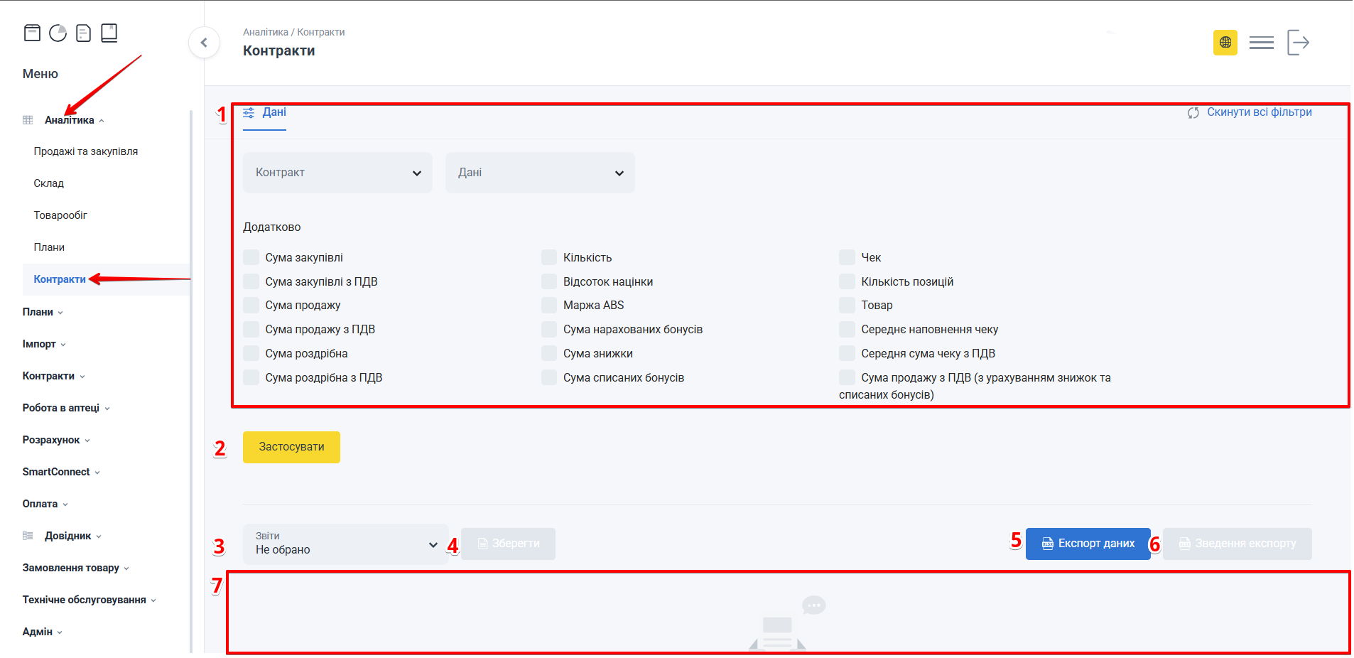 Головна сторінка розділу Контракти