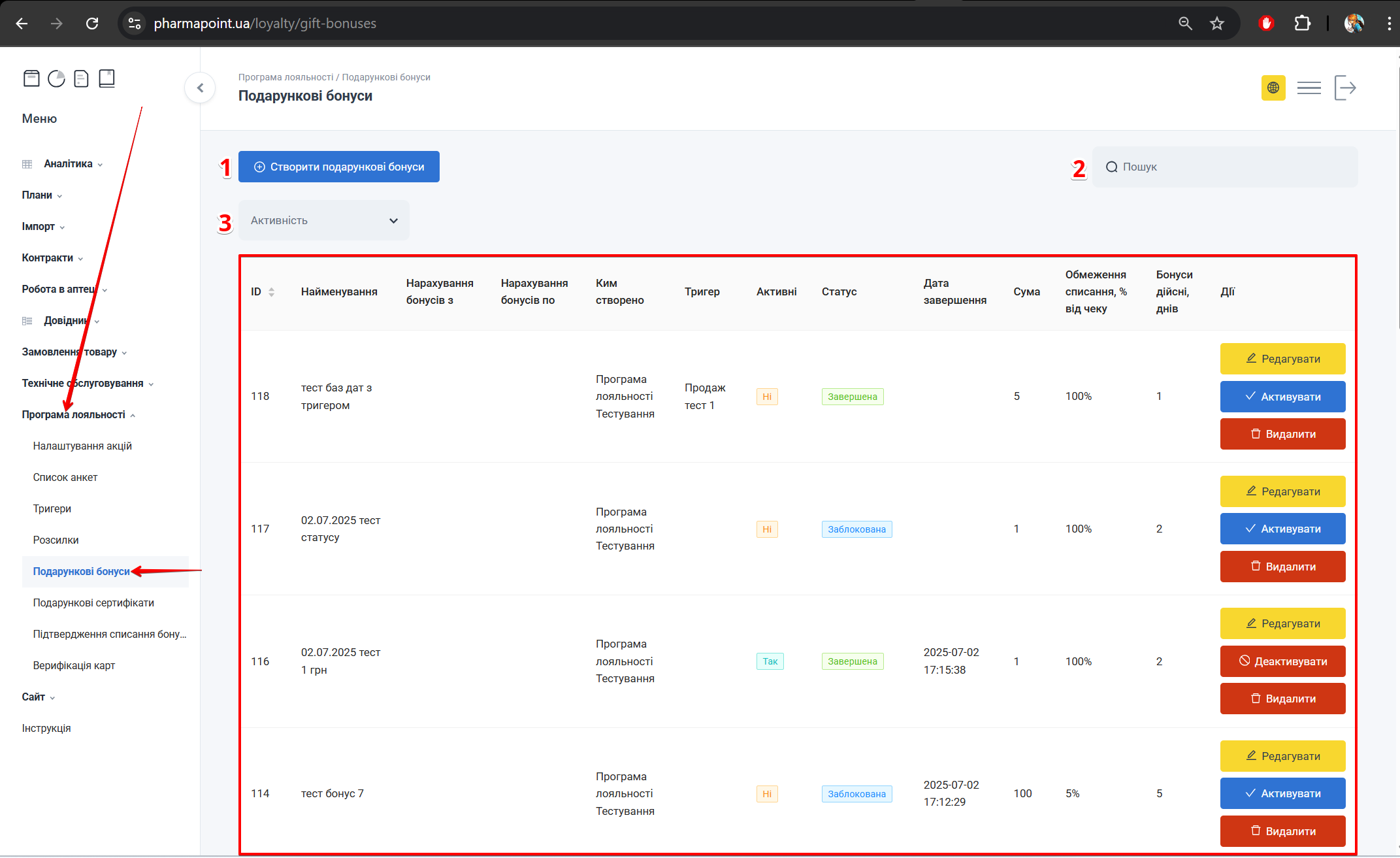 Головна сторінка Подарункові бонуси